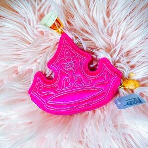 Bath & Body Works Vibrant Aurora Pink Crown coin purse nwt
